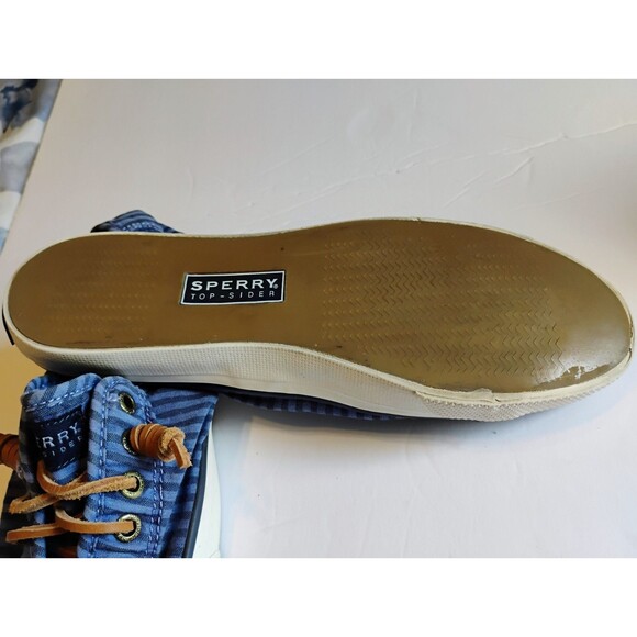 Sperry Women's Top Sider Shoes Chambray Striped Blue, Size‎ 7.5 - Picture 6 of 6